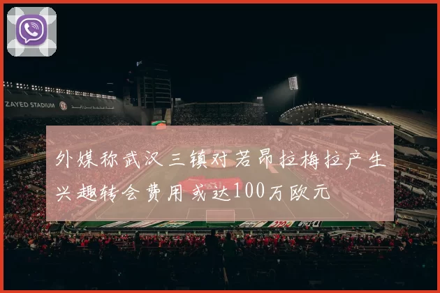 外媒称武汉三镇对若昂拉梅拉产生兴趣转会费用或达100万欧元